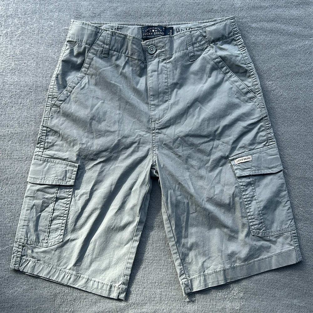 Lucky Brand Boys Gray Cargo Shorts Size Large‎ 14/16